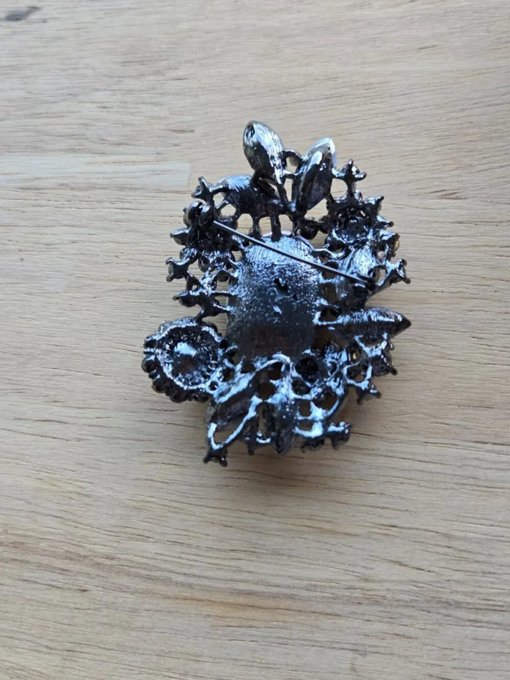 Purple Crystal Brooch Sparkly Fairycore Evening Wedding Guest Victorian-Style